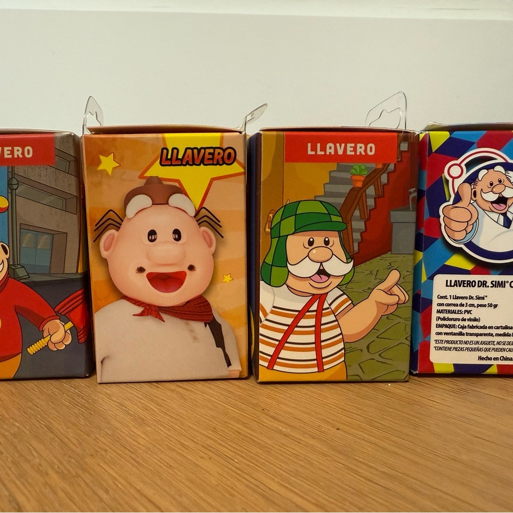 Colorful Cartoon Character Keychain Set